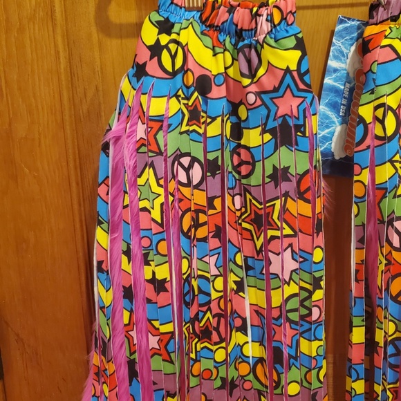 Hippie Fur Leg Warmers - Rave or 90's - Retro Funky Hippie - Halloween Costume - Picture 4 of 6